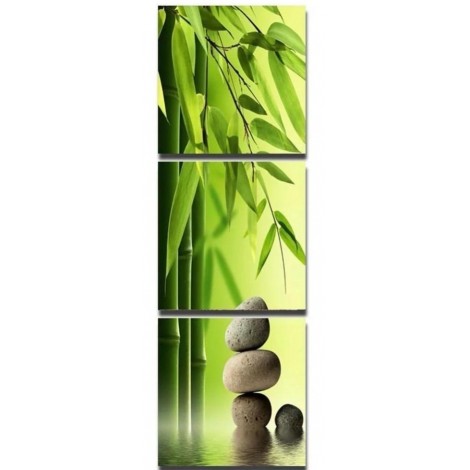 Bamboo and rocks 3 Pieces Set