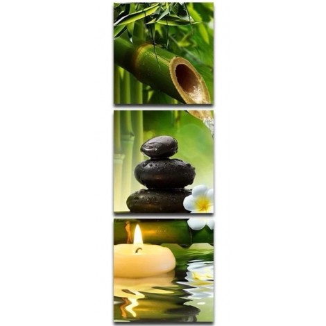 Bamboo and candles 3 Pieces Set