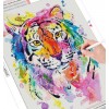Coloured and vibrant tiger