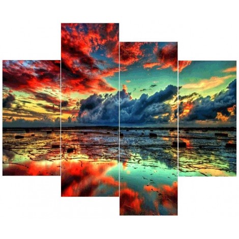 Colourful Landscape 4 Pieces Set