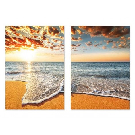 Orange clouds in the seaside 2 Pieces set