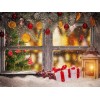 Christmas presents by the window