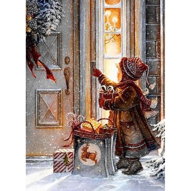 Girl giving christma...