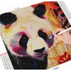 Colourful panda close up