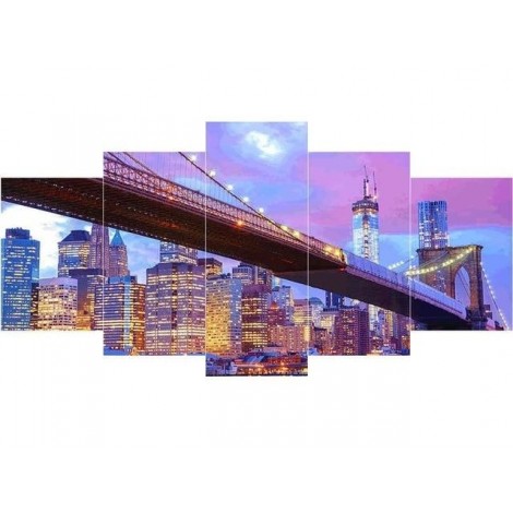 City bridge landscape 5 Pieces set