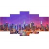 Colourful city landscape 5 Pieces set