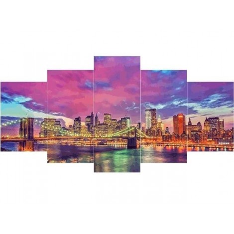 Colourful Landscape 5 Pieces set