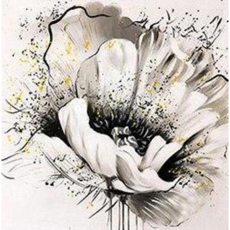 White flower with bl...