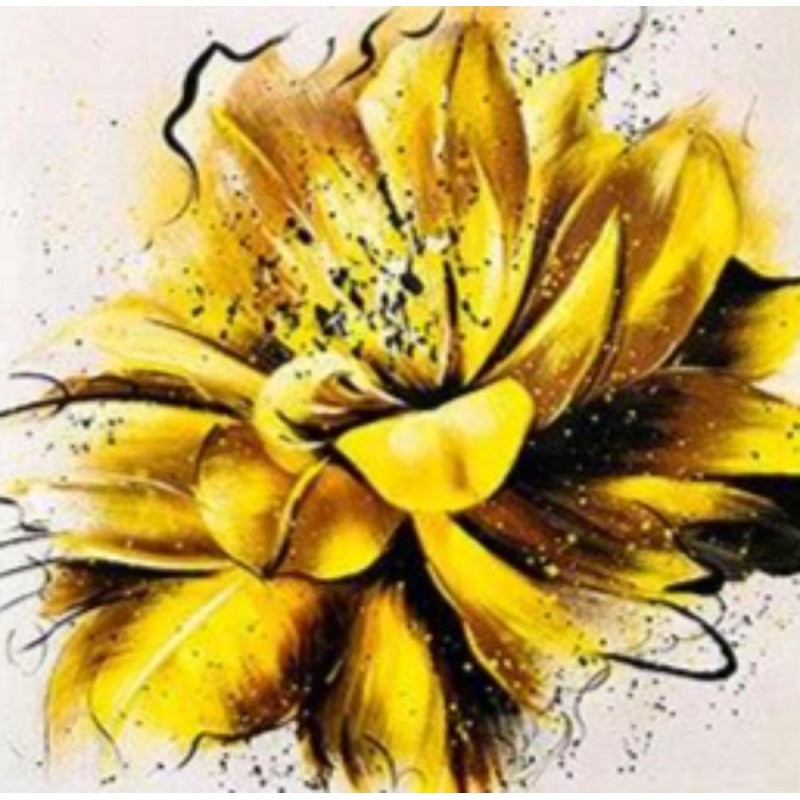 Yellow flower with b...