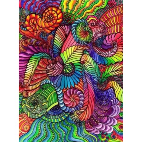 Colourful abstract art piece