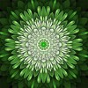 Green flower mandala
