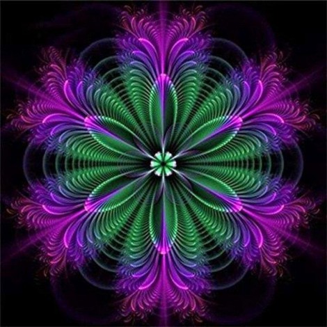Purple and green mandala