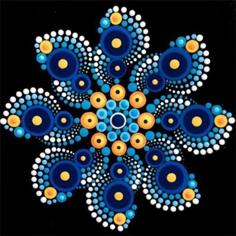 Small circles flower style mandala