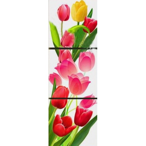 Pink Tulip Flowers 3 Pieces set