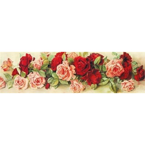 Long red and pink roses