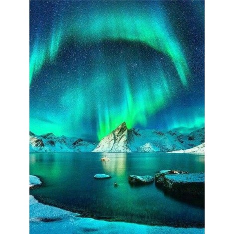Turquoise northern lights