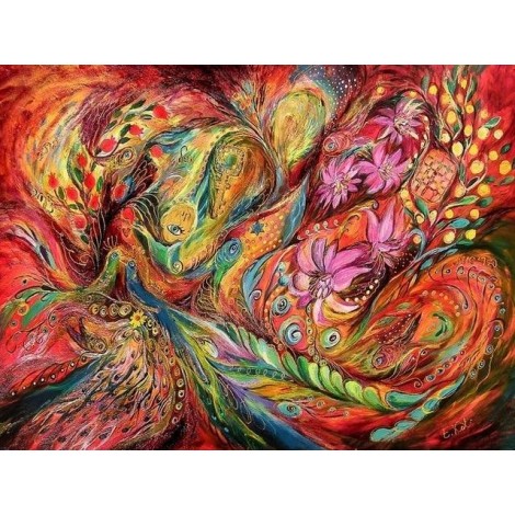 Abstract pink flowers