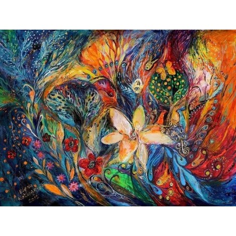 Abstract orange flower