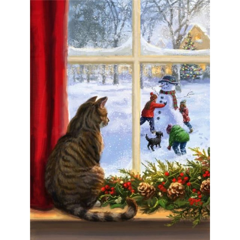 Kitty watching kids ...