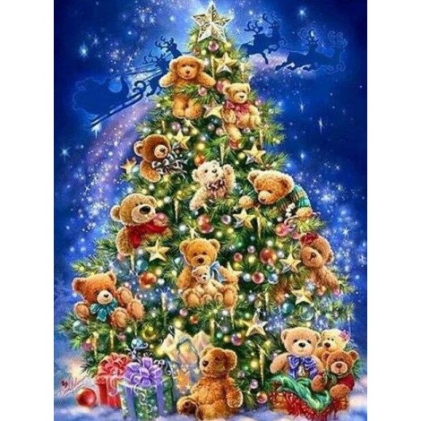Teddy bear christmas tree