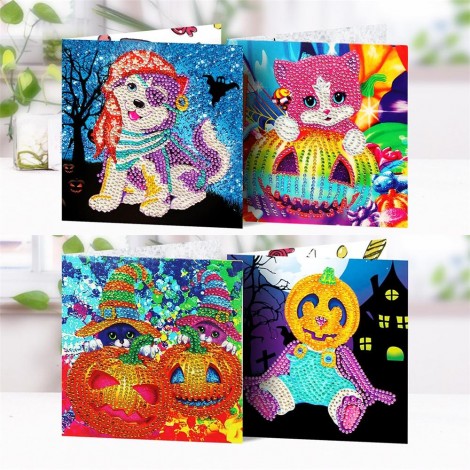 Halloween cards 4 Pieces