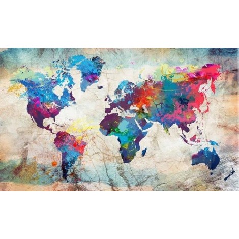 World map in blue