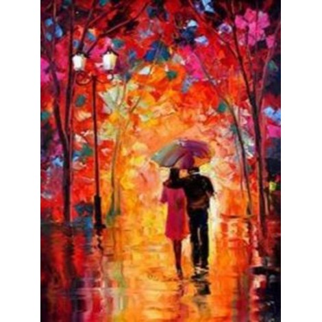 Couple in the rain