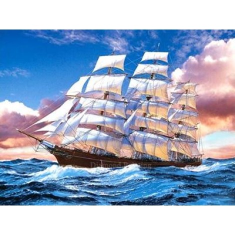 Boat on sunset light