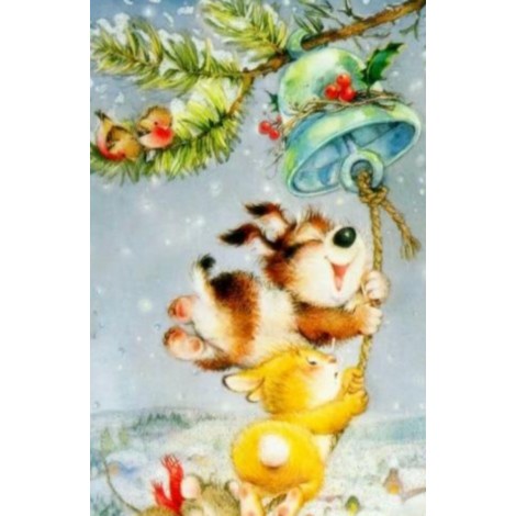 Happy rabbits playing