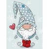 Cartoon Santa with grey hat