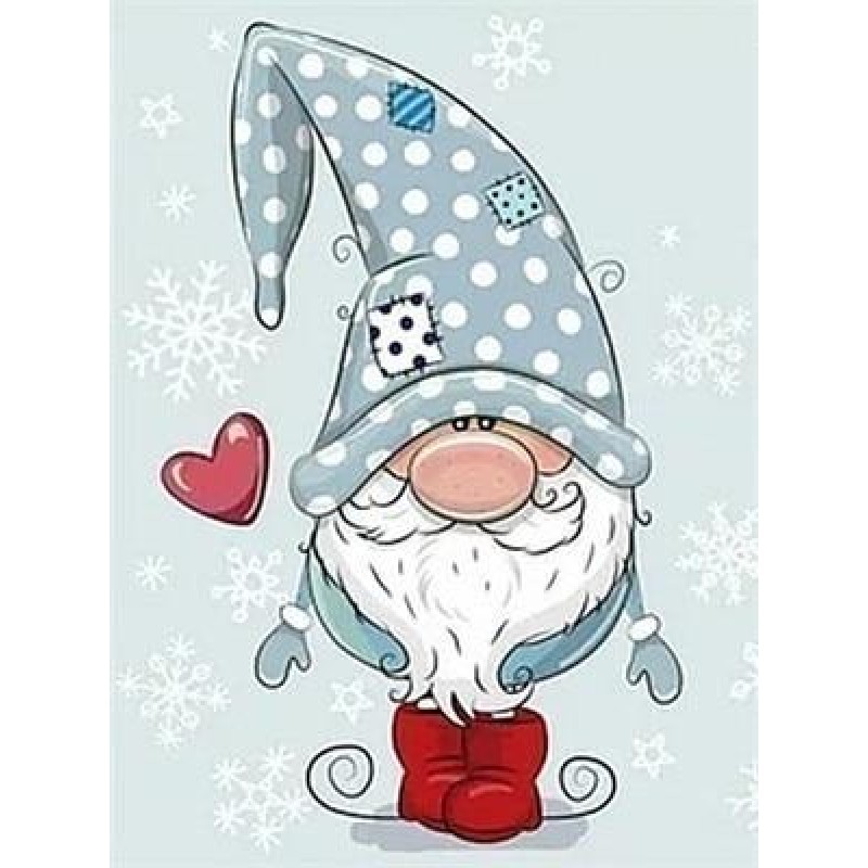 Cartoon Santa with g...