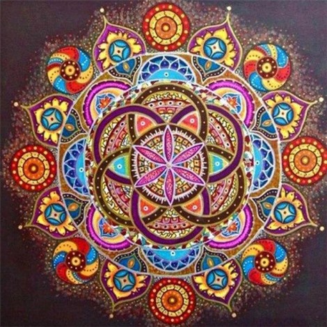Pink and red mandala