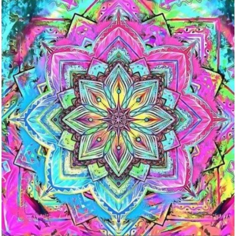 Vivid pink mandala