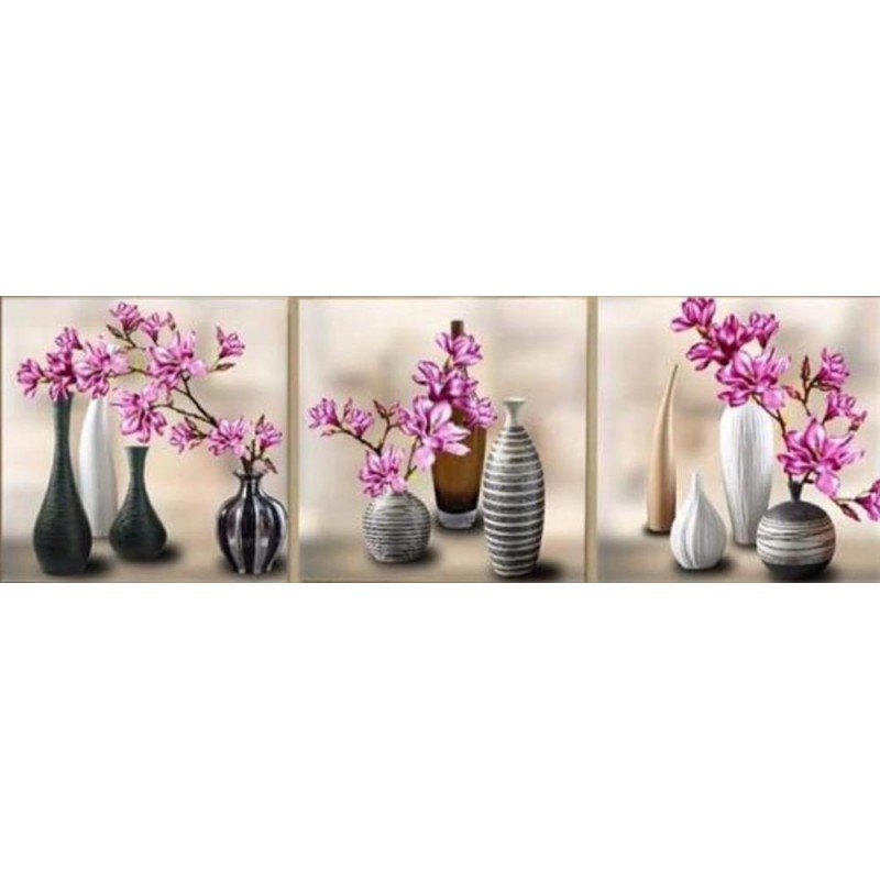 Three flower pots 3 ...