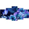 Blue, purple and white flowers 5 Piece sets