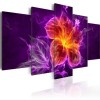 Purple Hawaiian hibiscus 5 Pieces set