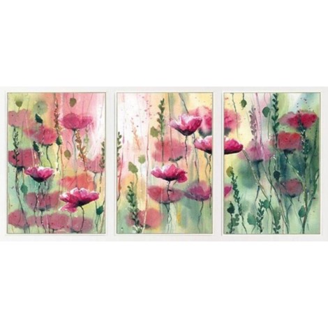 Pink poppies 3 Pieces set