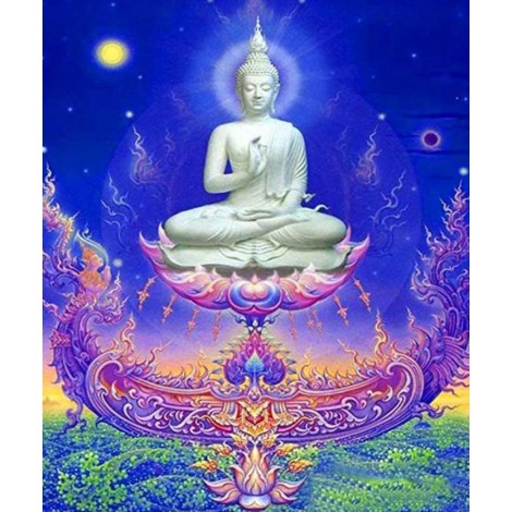Buddha with blue skies