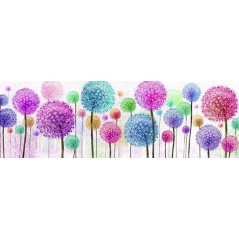 Multicoloured cartoon flowers