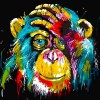 Pop art thoughtful monkey